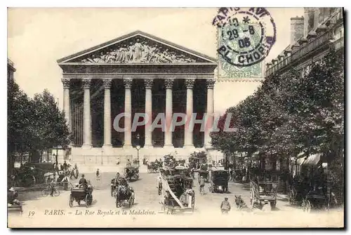 Cartes postales Paris La Rue Royale et la Madeleine