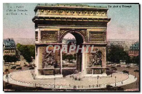 Cartes postales Paris Arc Triomphe de L'Etoile