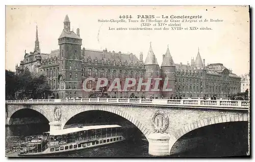 Ansichtskarte AK Paris La Conciergerie Bateau Conciergerie