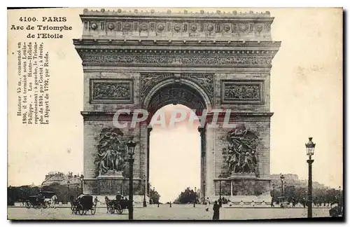 Cartes postales Paris Arc de Triomphe de l'Etoile