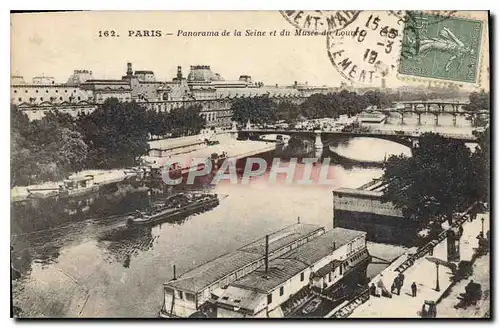 Cartes postales Paris Panorama de la Seine et du Musee du Louvre