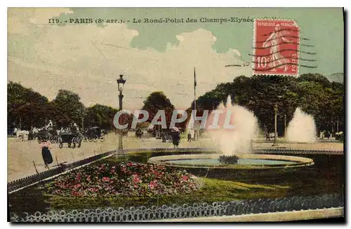 Cartes postales Paris (8e arr) Le Rond Point des Champs Elysees