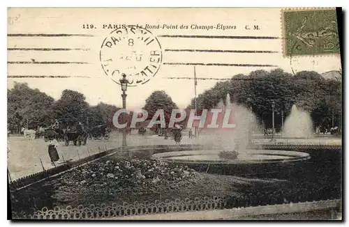 Cartes postales Paris Le Rond Point des Champs Elysees