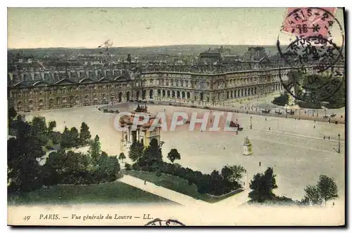 Cartes postales Paris Vue generale du Louvre