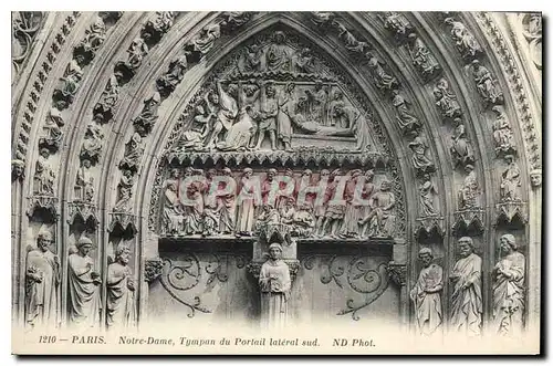 Ansichtskarte AK Paris Notre Dame Tympan du Portail lateral sud