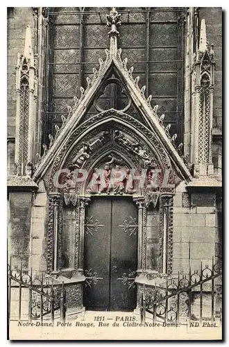 Cartes postales Paris Notre Dame Porte Rouge Rue du Cloitre Notre Dame