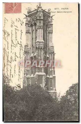 Cartes postales Paris Tour de Saint Jacques