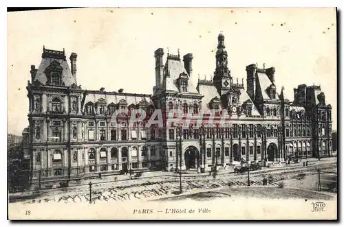 Cartes postales Paris Hotel de Ville