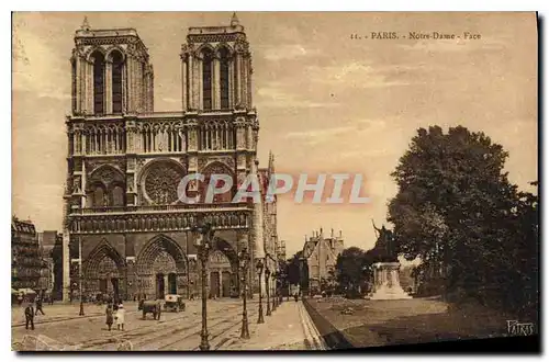 Cartes postales Paris Notre Dame Face