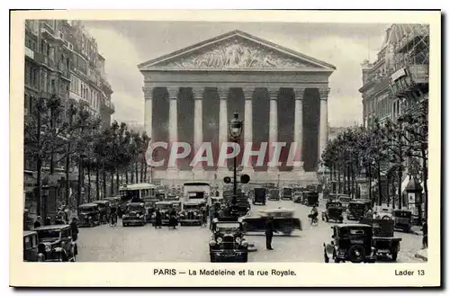 Cartes postales Paris La Madeleine et la Rue Royale