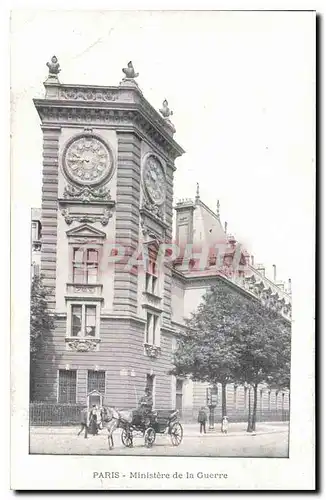 Cartes postales Paris Ministere de la Guerre