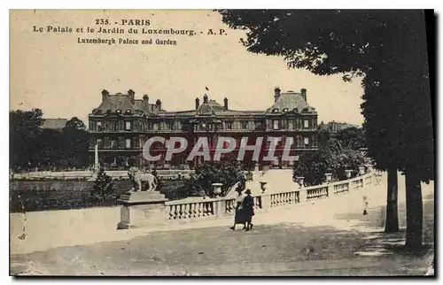 Ansichtskarte AK Paris Le Palais et le Jardin du Luxembourg