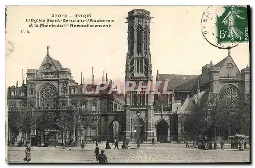 Ansichtskarte AK Paris L'Eglise Saint Germain L'Auxerrois et la Mairie du 1er 'Arrondissement