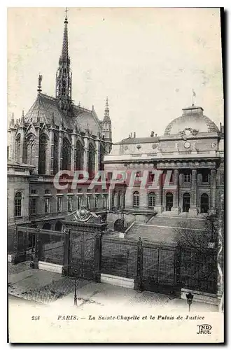 Ansichtskarte AK Paris La Sainte Chapelle et le Palais de Justice