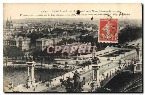 Ansichtskarte AK Paris Pont Alexandre Vue Generale