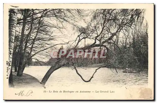 Cartes postales Paris Le Bois de Boulogne en Automne Le Grand Lac