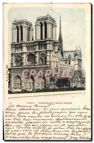 Cartes postales Paris Cathedrale Notre Dame