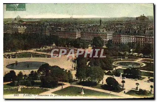 Cartes postales Paris Panorama du Jardin des Tuileries