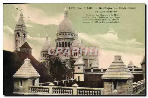 Cartes postales Paris Basilique du Sacre Coeur de Montmartre