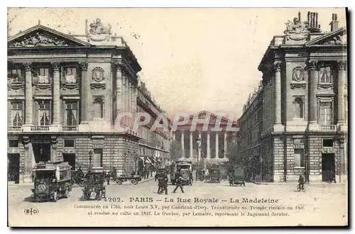 Cartes postales Paris La Rue Royale La Madeleine