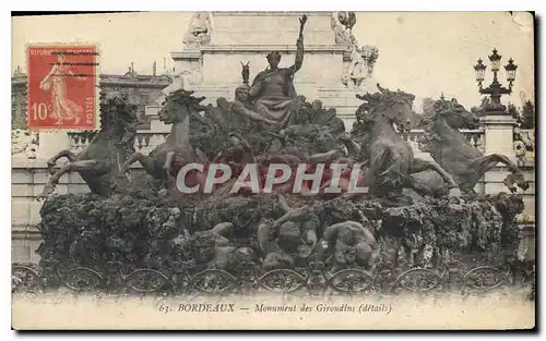 Cartes postales Bordeaux Monument des Girondins (details)