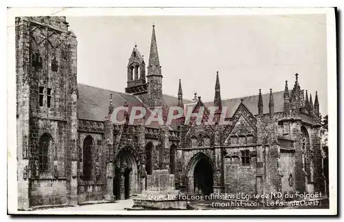 Ansichtskarte AK Folgoet (finistere) L'Eglise de N D du Folgoet (mon histoire) La Facade Ouest