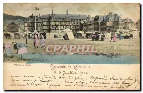 Ansichtskarte AK Souvenir de Trouville le 6 juillet 1902 L'Hotel de Paris