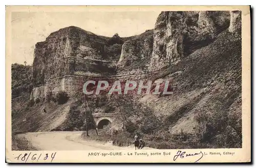 Cartes postales Arcy sur Cure Le Tunnel sortie Sud