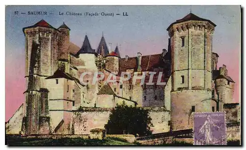 Cartes postales Saumur Le Chateau (Facade Ouest)