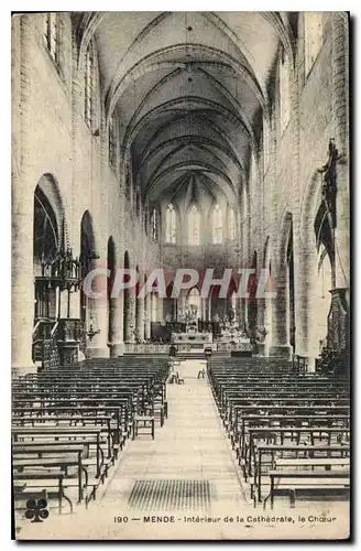 Ansichtskarte AK Mende Interieur de la Cathedrale le Choeur