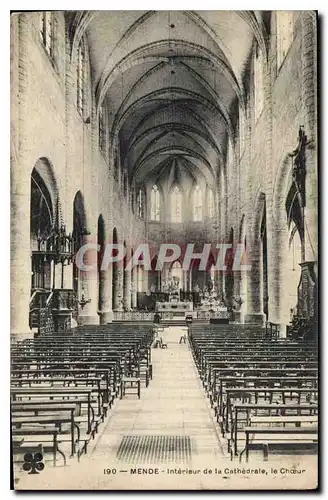 Cartes postales Mende Interieur de la Cathedrale le Choeur