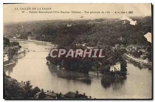 Cartes postales La Vallee de la Saone Saint Rambert l'Iles Barbe (Rhone) Vue generale de l'Ile