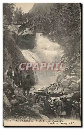 Ansichtskarte AK Cauterets Route du Pont d'Espagne Cascade du Cerisey