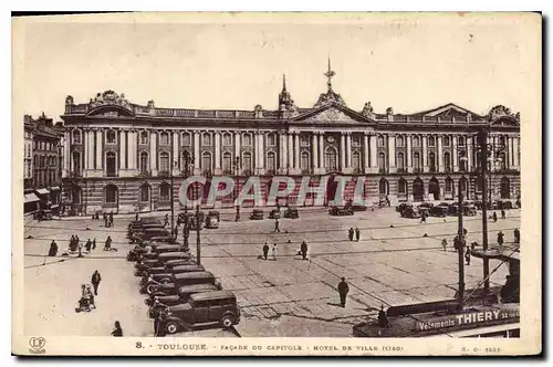 Ansichtskarte AK Toulouse Facade du Capitole Hotel de Ville (1780) Tramway Vetements Thiery