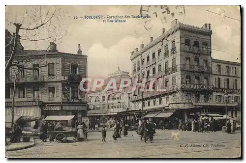 Ansichtskarte AK Toulouse Carrrefour des Boulevards et Rue Alsace