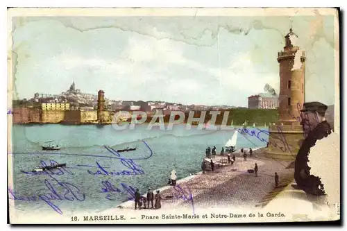 Cartes postales Marseille Phare Sainte Marie et N D de la Garde