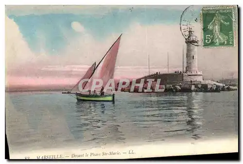 Ansichtskarte AK Marseille Devant le Phare Ste Marie