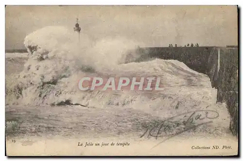 Cartes postales Marseille La Jetee Une jour de tempete