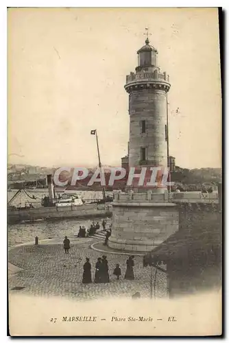 Ansichtskarte AK Marseille Phare Ste Marie