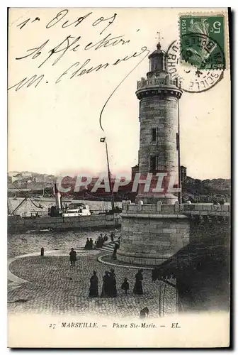 Ansichtskarte AK Marseille Phare Ste Marie