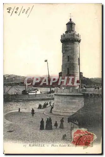 Cartes postales Marseille Phare Sainte Marie