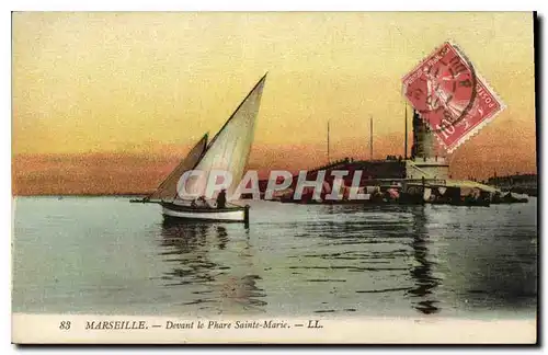 Ansichtskarte AK Marseille Devant le Phare Sainte Marie