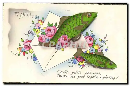 Cartes postales 1er Avril Poisson