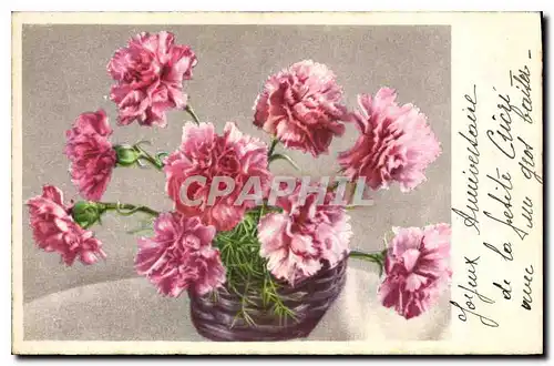 Cartes postales Joyeux Anniverssaire Fleurs