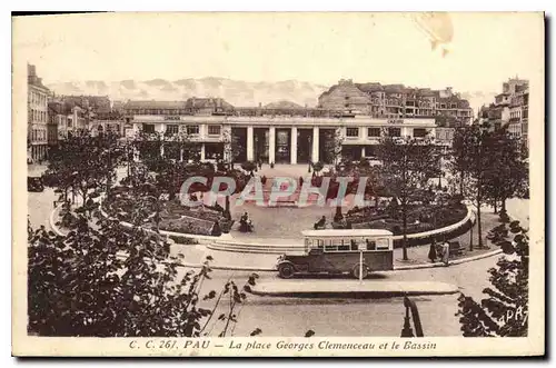 Cartes postales Pau La Place Georges Clemenceau