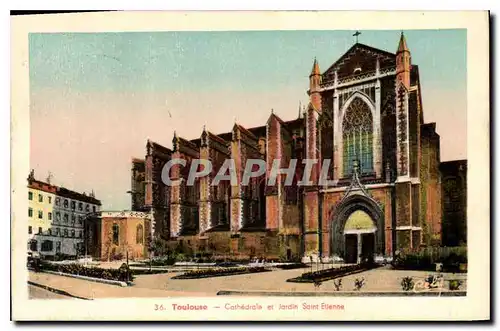 Ansichtskarte AK Toulouse Cathedrale et Jardin Saint Etienne