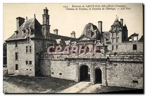Ansichtskarte AK Environs de Saint Pol de Leon (Finistere) Chateau de Kerjean Le pavillon de l'horloge