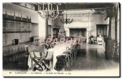 Cartes postales Langeais Le Ch�teau La salle des gardes