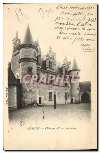 Cartes postales Amboise Chateau Cour interieure