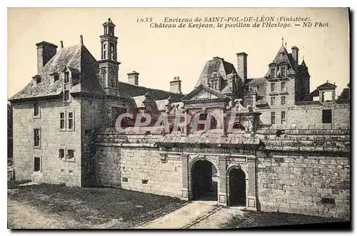 Cartes postales Environs de Saint Pol de Leon (Finistere) Chateau de Kerjean Le pavillon de l'horloge